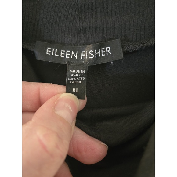 Eileen Fisher Stretch Rayon Black Mock Neck Long Sleeve Made In USA XL - Picture 5 of 10